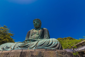 The Great Buddha in Kamakura Japan.  Located in Kamakura, Kanagawa Prefecture Japan.