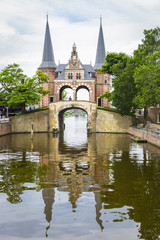 Waterpoort (Watergate) the symbol of the city of Sneek, The Netherlands