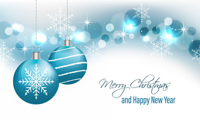 Christmas greeting card and New Year wishes.