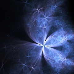 Dark shiny fractal flower, digital artwork for creative graphic design - 129681857