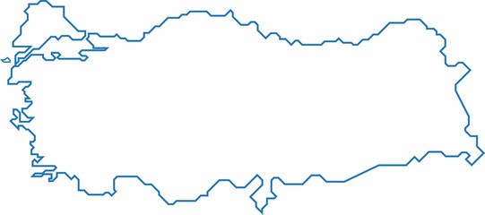 Turkey outline map. Vector illustration.