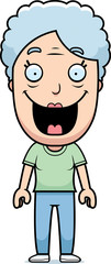 Cartoon Woman Smiling