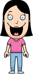 Cartoon Woman Smiling
