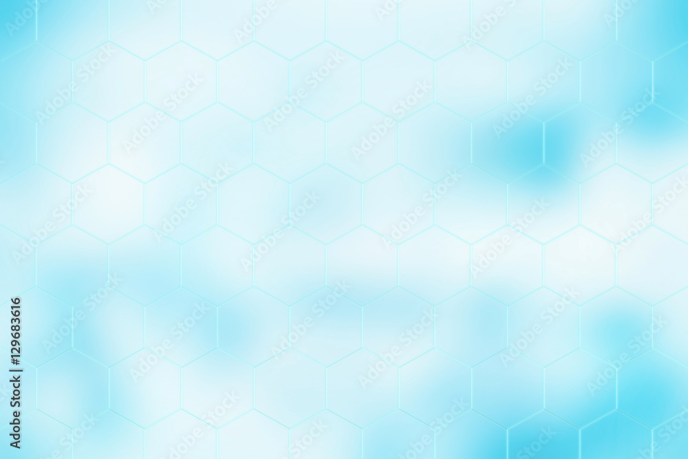 Poster blue white hexagonal abstract background mosaic design