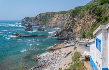 Fishermen's Harbour in Azenha do Mar, Sintra Municipality, Portugal