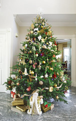 Beautiful decorated christmas tree
