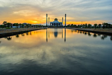 Sunset at Mosque in thailand