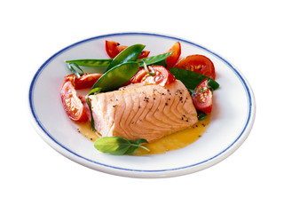 Salmon and vegetables