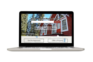 Isolated responsive device - Real Estate website - Searching for a house