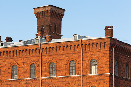 Tower of the former fire tower at the Repin Square, St. Petersburg, Russia