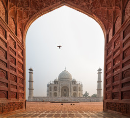 The Taj Mahal in Agra, Uttar Pradesh, India.