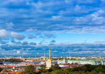 Top view of city from Saint Isaac's Cathedral. St. Petersburg, Russia