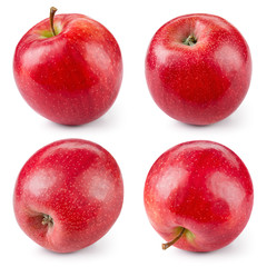 Red apple isolated on white. Collection. With clipping path.
