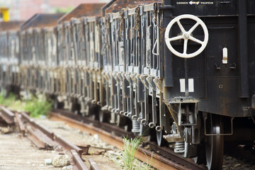 Railway track, cargo train