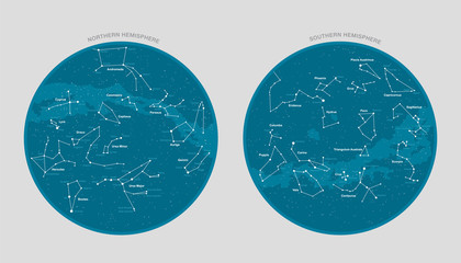 Detailed star map vector