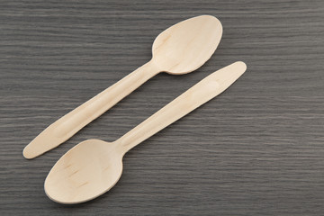 Two wooden spoons (concept)