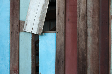Old natural wooden wall background, close up
