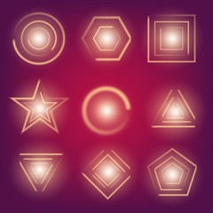 Creative concept Vector set of glow light effect stars bursts with sparkles isolated on black background. For illustration template art design, banner for Christmas celebrate, magic flash energy ray