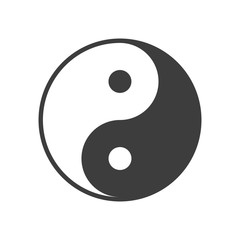 Yin yang symbol vector.