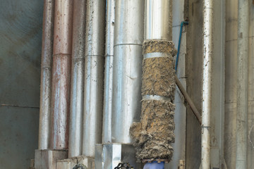 Pipes or vents were long used.