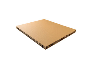 Brown cardboard honeycomb panel