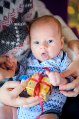 Mother with the newborn son