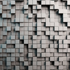 Grauer 3D Hintergrund mit Würfeln