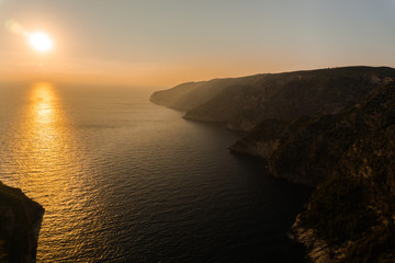 Sunset at ionian sea