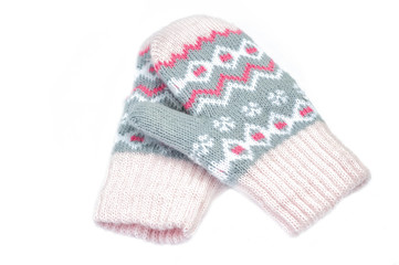 kids gloves isolated on white