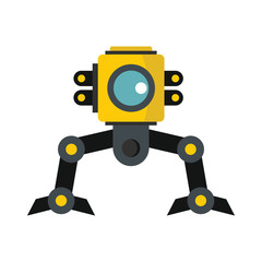 Funny vector robot in flat style