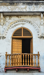 Balcony in Cartagena historic center. 