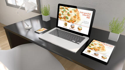 black desktop order food online