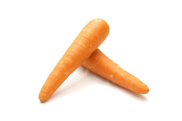 Isolated carrot on white background with clipping path