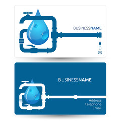 Business card for repair plumbing