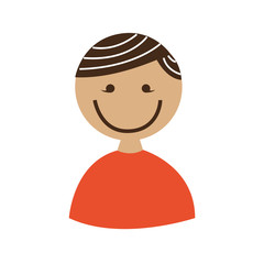 cute boy character icon vector illustration design