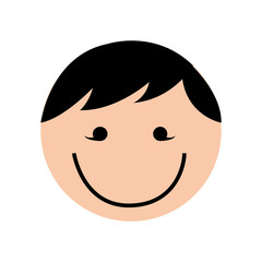 cute boy character icon vector illustration design