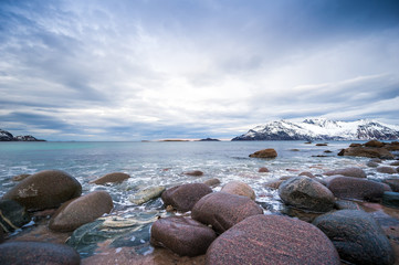 Obraz premium Coast of the Norwegian Sea.Tromso