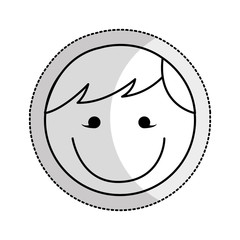 cute boy character icon vector illustration design