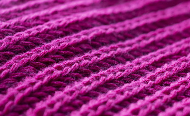Purple Knitted Wool Background
