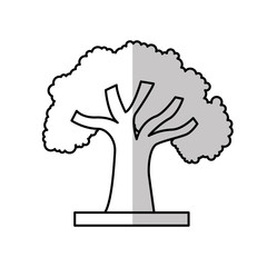 tree plant silhouette isolated icon vector illustration design