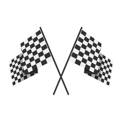 Racing flag avto symbol.