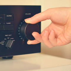 Hand turning volume up - Hi fidelity soudn concept