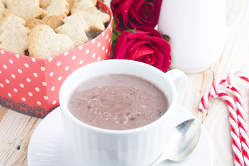 Chocolate with cookies for special day