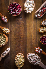 beans on a wooden table