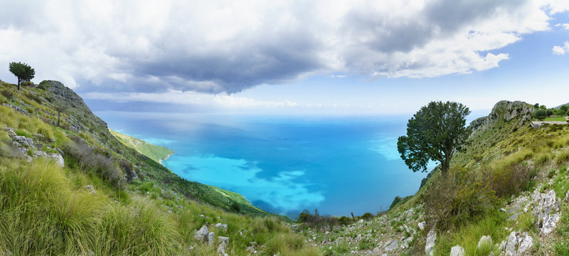 Blick &uuml;ber den Golfo di Policastro bei Giovanni di Piro Richtung S&uuml;den
