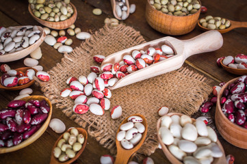 beans on a wooden table