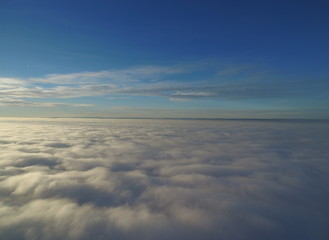 flight above clouds