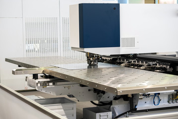 High-end machine for automatic punching metal sheet. Serie of metal processing machines