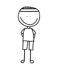 cute boy character icon vector illustration design