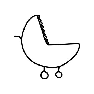 cute baby in cart isolated icon vector illustration design